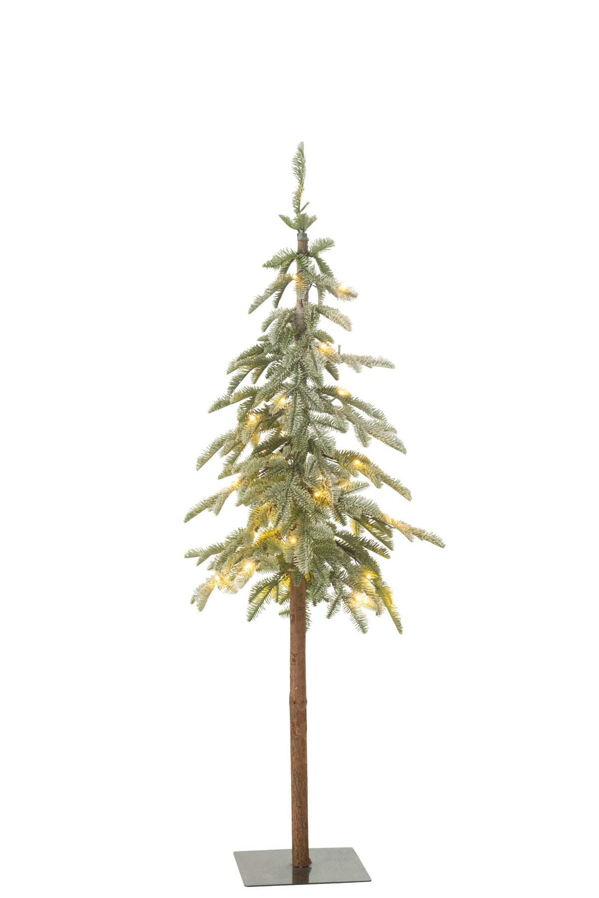 Kerstboom besneeuwd met LED model C – kunststof, groen, 145 cm