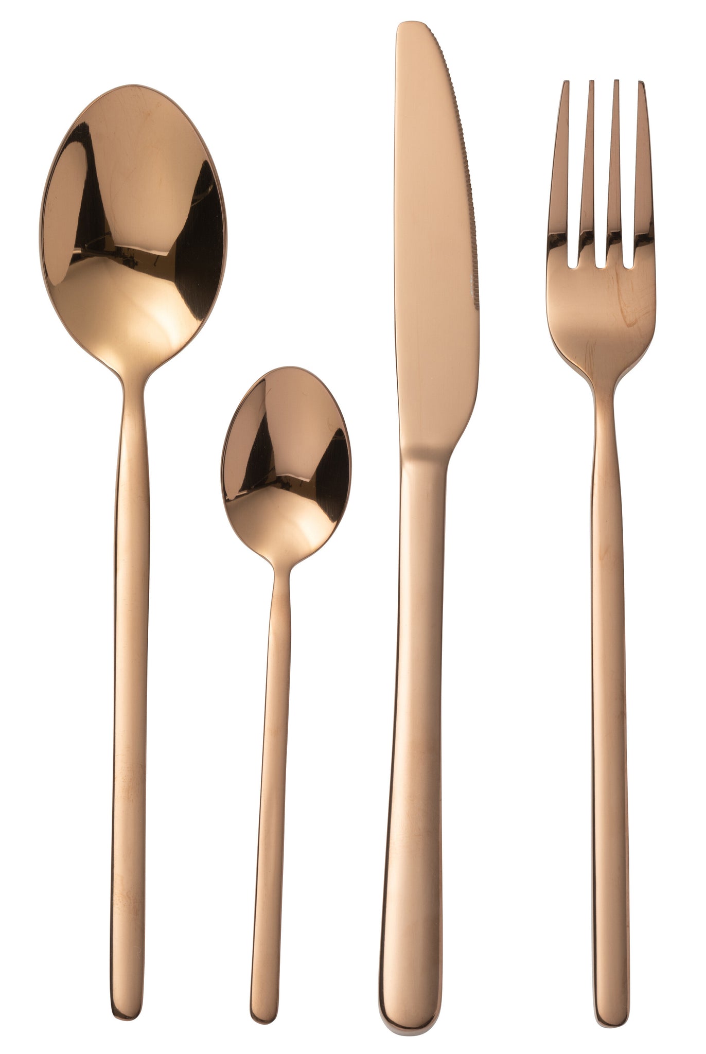 Box Cutlery B 24 Pieces Stainless Steel Shiny Copper