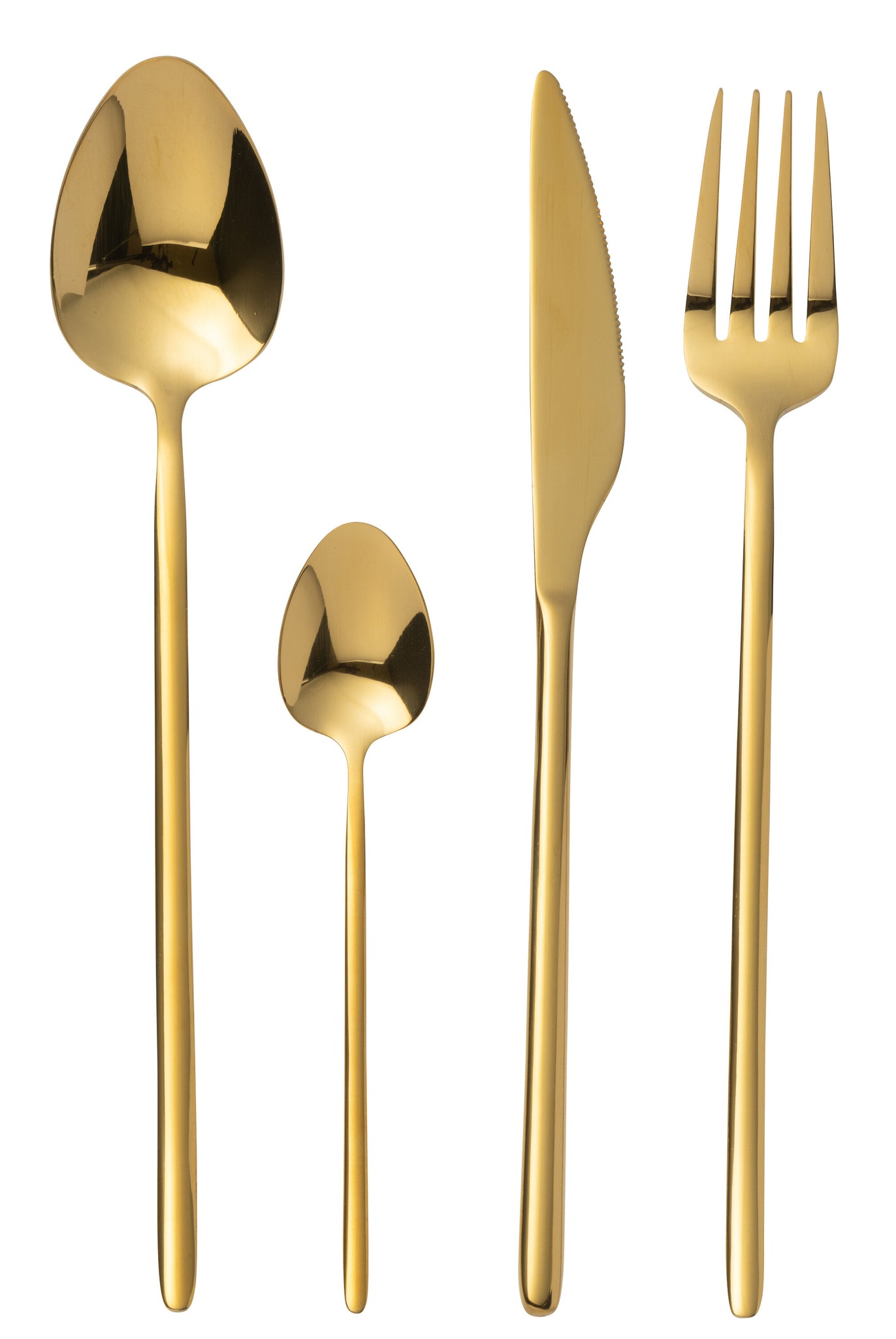 Box Cutlery C 24 Pieces Stainless Steel Shiny Gold