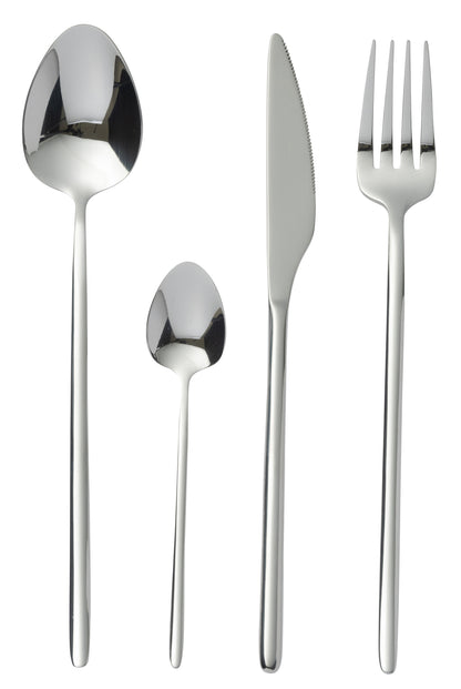 Box Cutlery C 24 Pieces Stainless Steel Shiny Silver