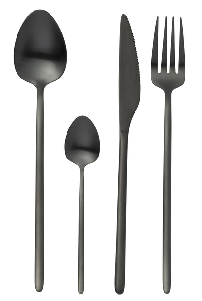 Box Cutlery C 24 Pieces Stainless Steel Matt Black