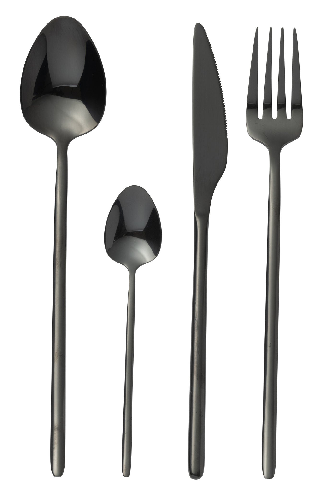 Box Cutlery C 24 Pieces Stainless Steel Shiny Black
