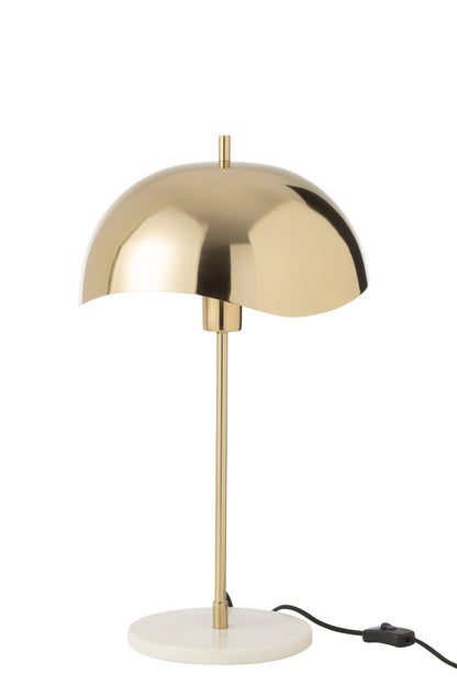 Tafellamp – metaal/marmer, goud, ø30×56 cm