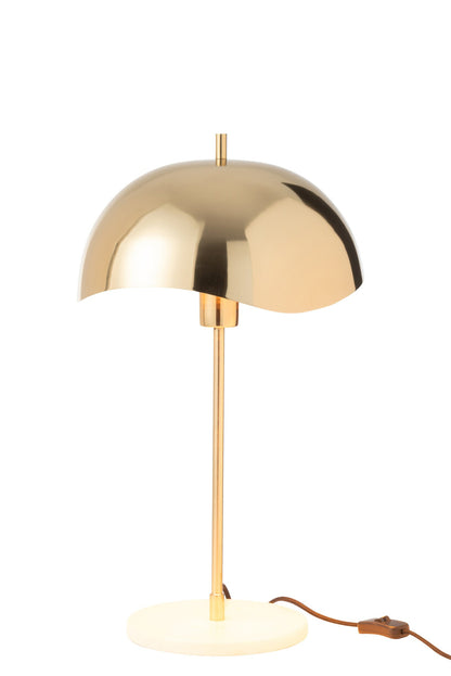 Tafellamp – metaal/marmer, goud, ø30×56 cm
