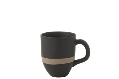 Mug  Ceramic Black/Taupe