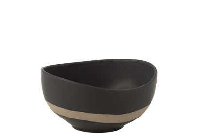 Bowl Ceramic Black/Taupe