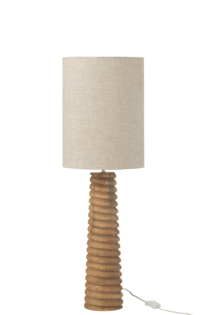 Table Lamp Threaded Ailanthus Wood Natural/Grey