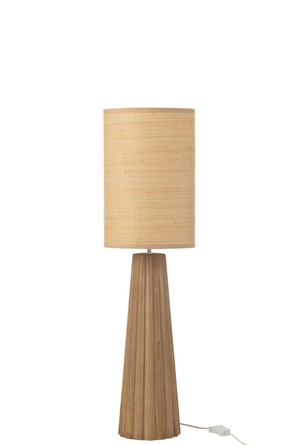 Tischleuchte Schirm Ailanthus Holz Natur Klein
