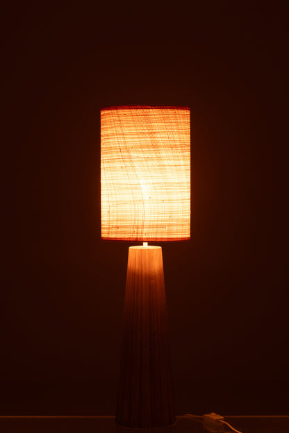 Table Lamp Umbrella Ailanthus Wood Natural Small