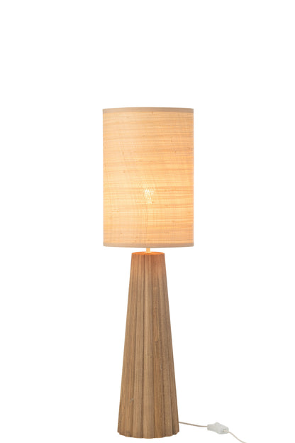 Tischleuchte Schirm Ailanthus Holz Natur Klein