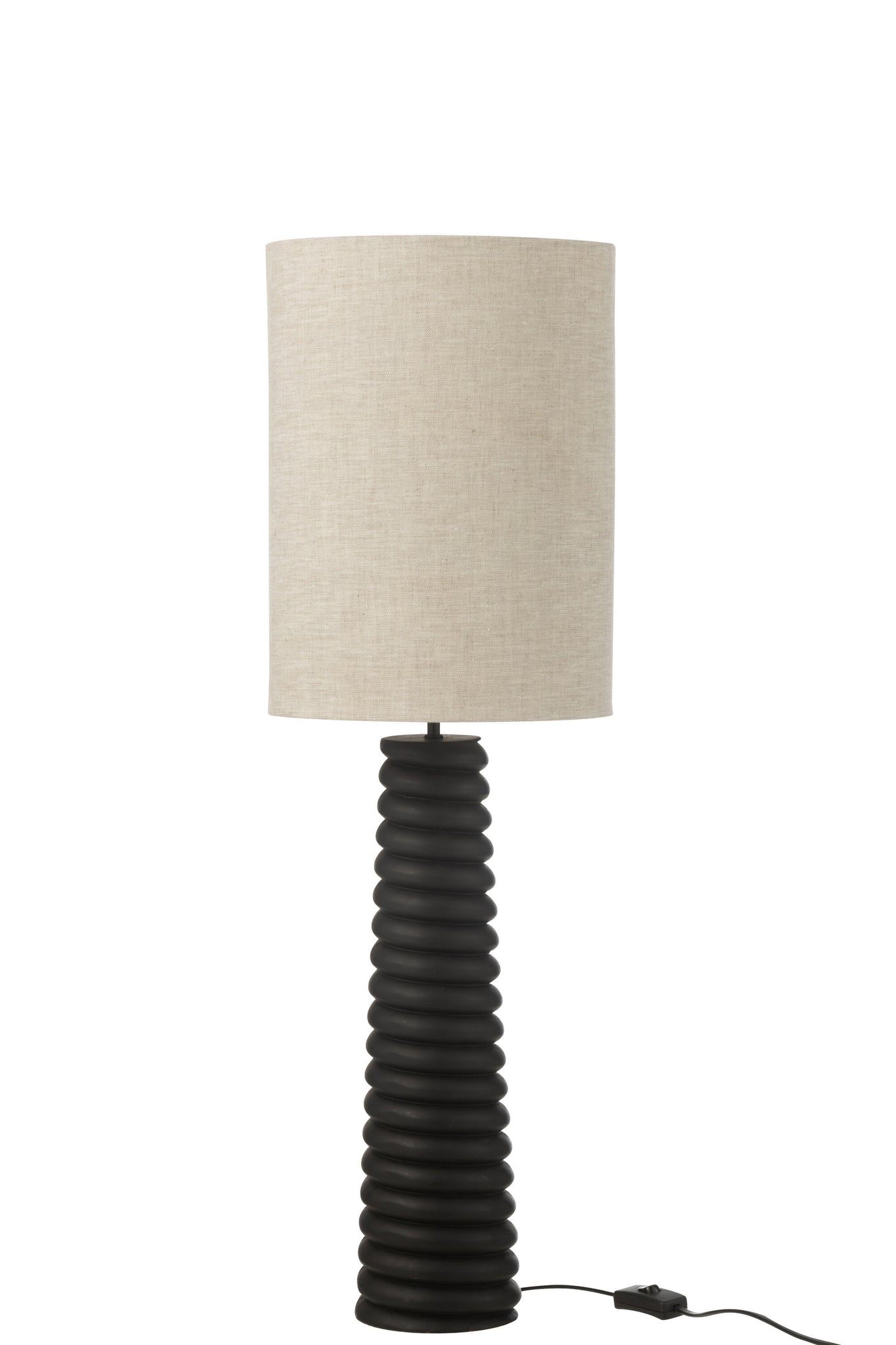 Table Lamp Threaded Ailanthus Wood Black/Grey