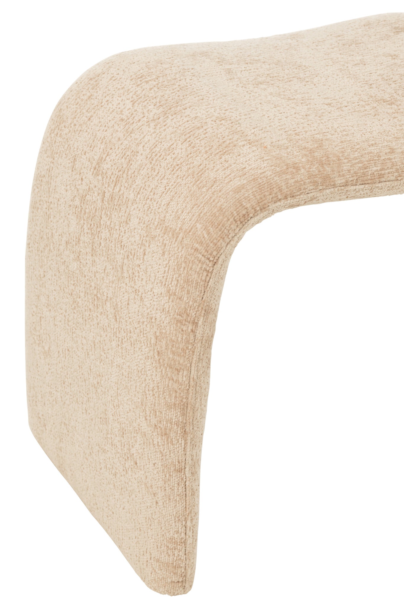 Stool N Shape Textile Beige