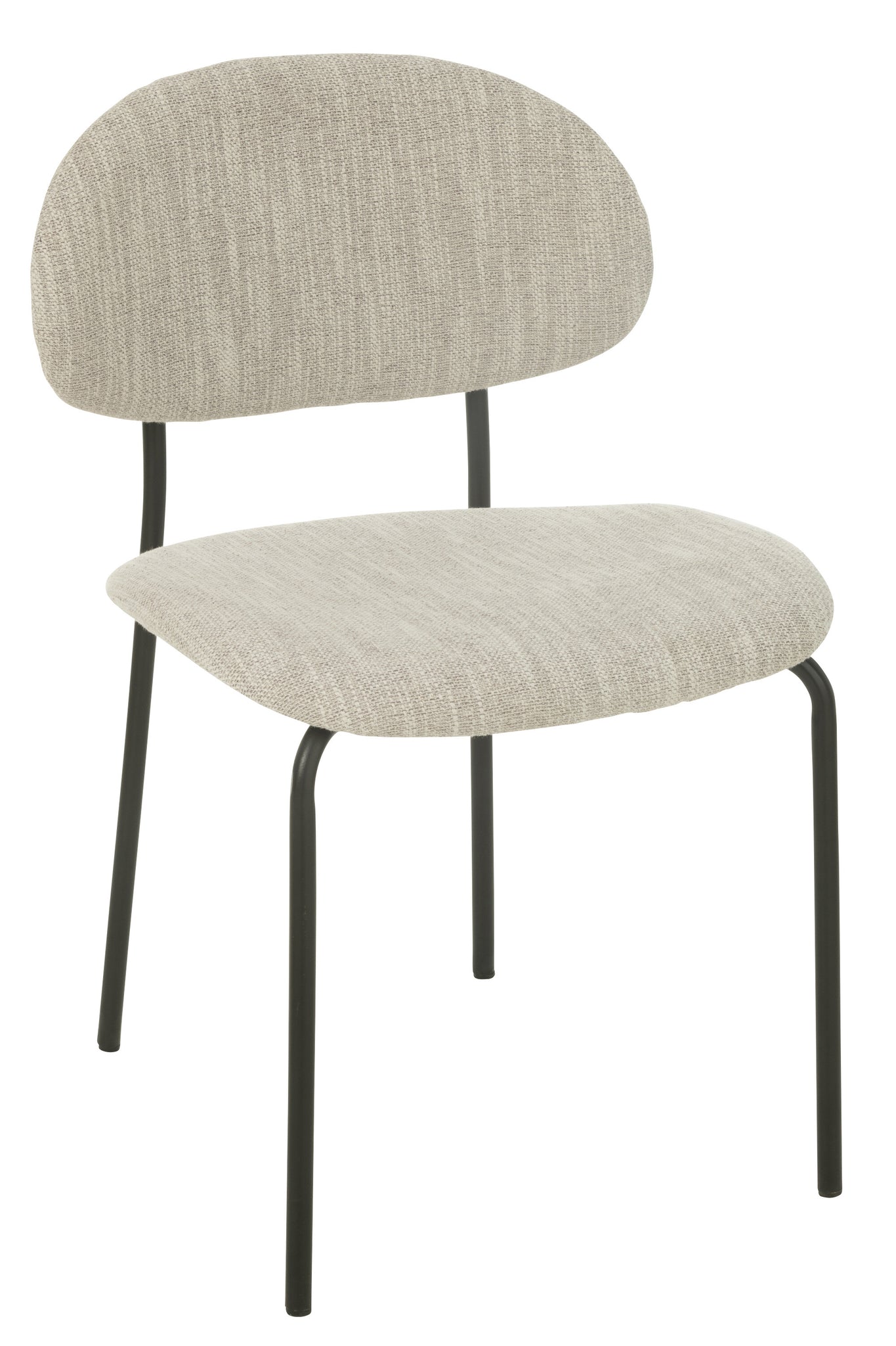 Dining Chair Textile/Metal Beige