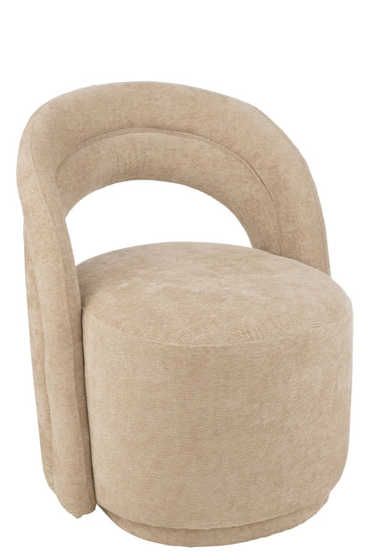 Akzentstuhl Textil Beige