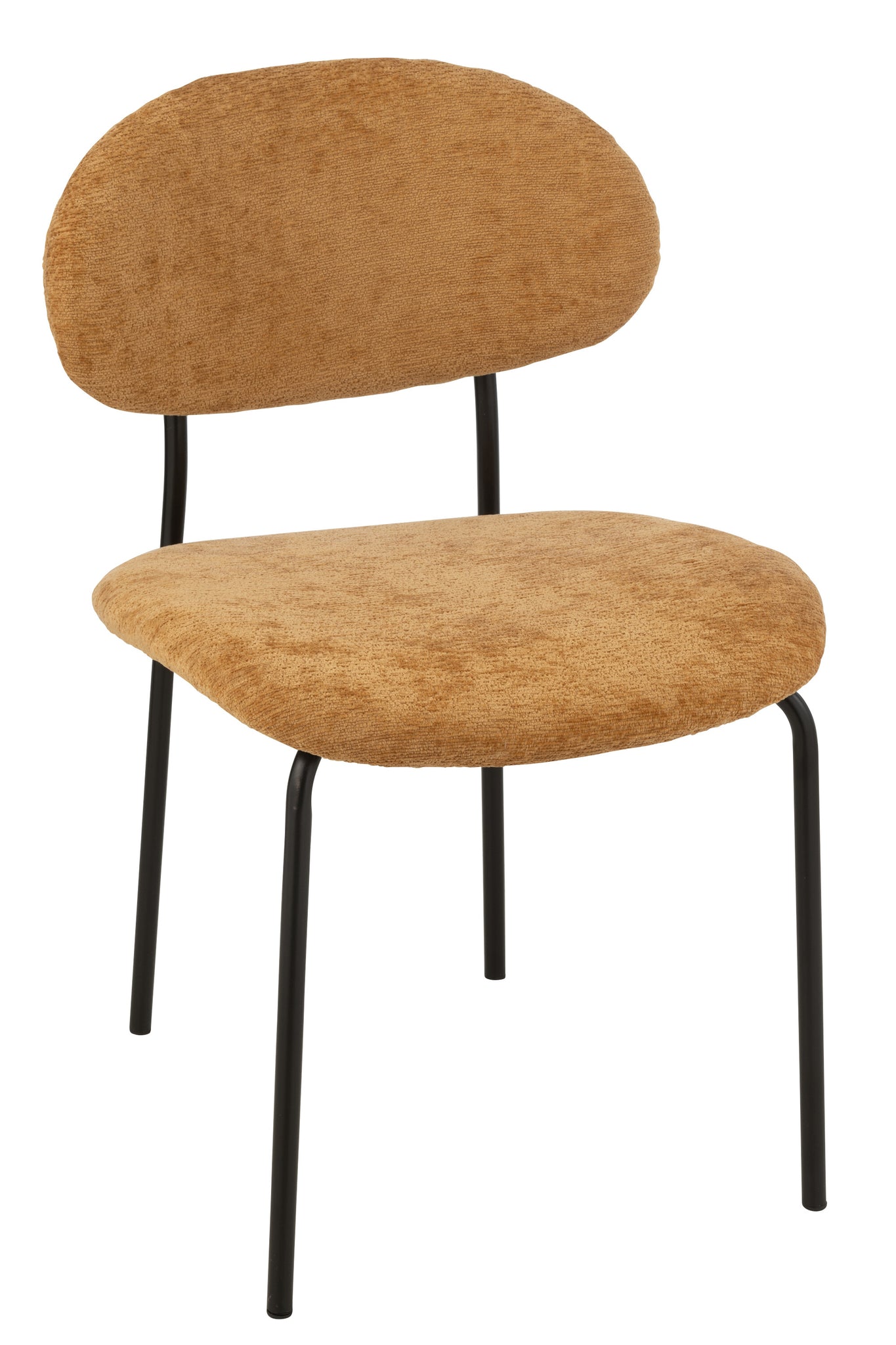 Dining Chair Textile/Metal Ochre