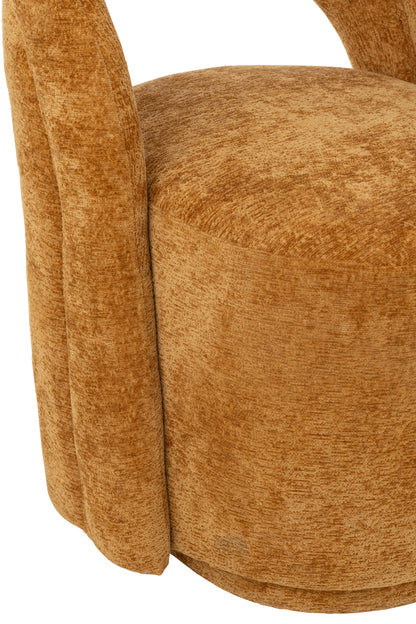 Accent Chair Textile Ochre