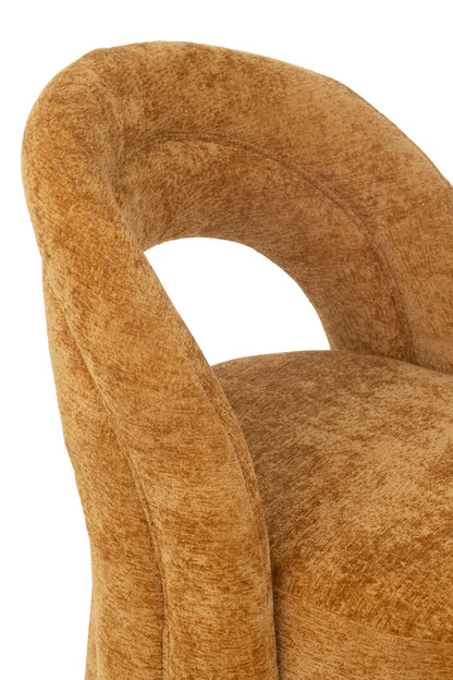 Accent Chair Textile Ochre