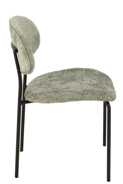 Dining Chair Textile/Metal Mint Green