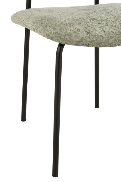 Dining Chair Textile/Metal Mint Green