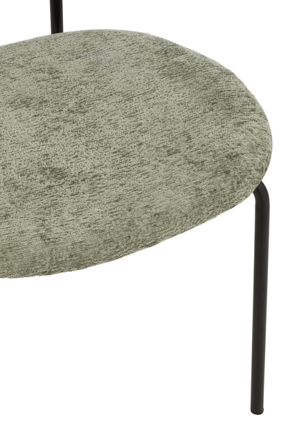 Dining Chair Textile/Metal Mint Green