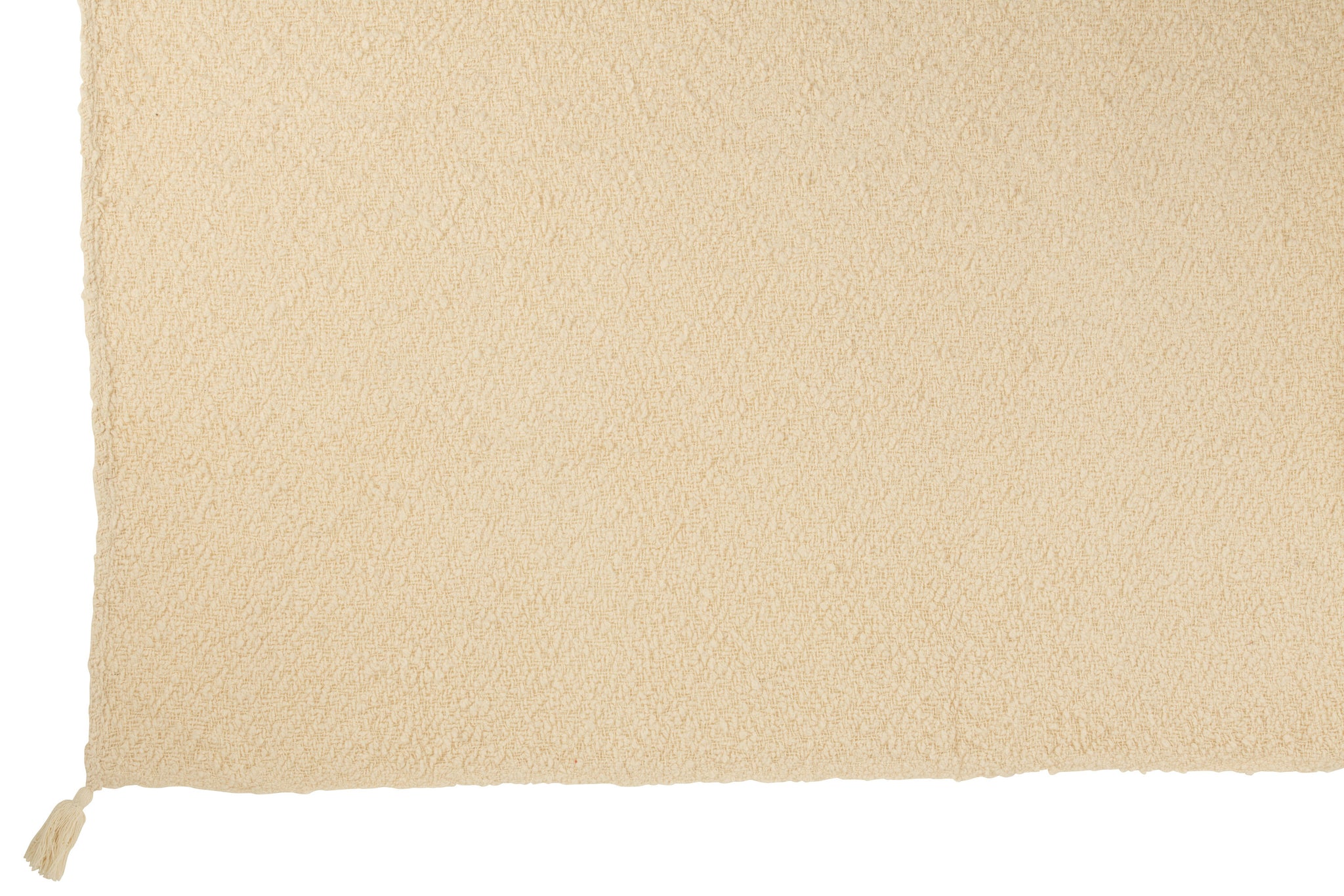 Karomuster mit Quasten, Baumwolle, Creme