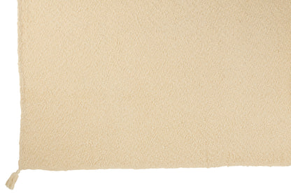 Karomuster mit Quasten, Baumwolle, Creme
