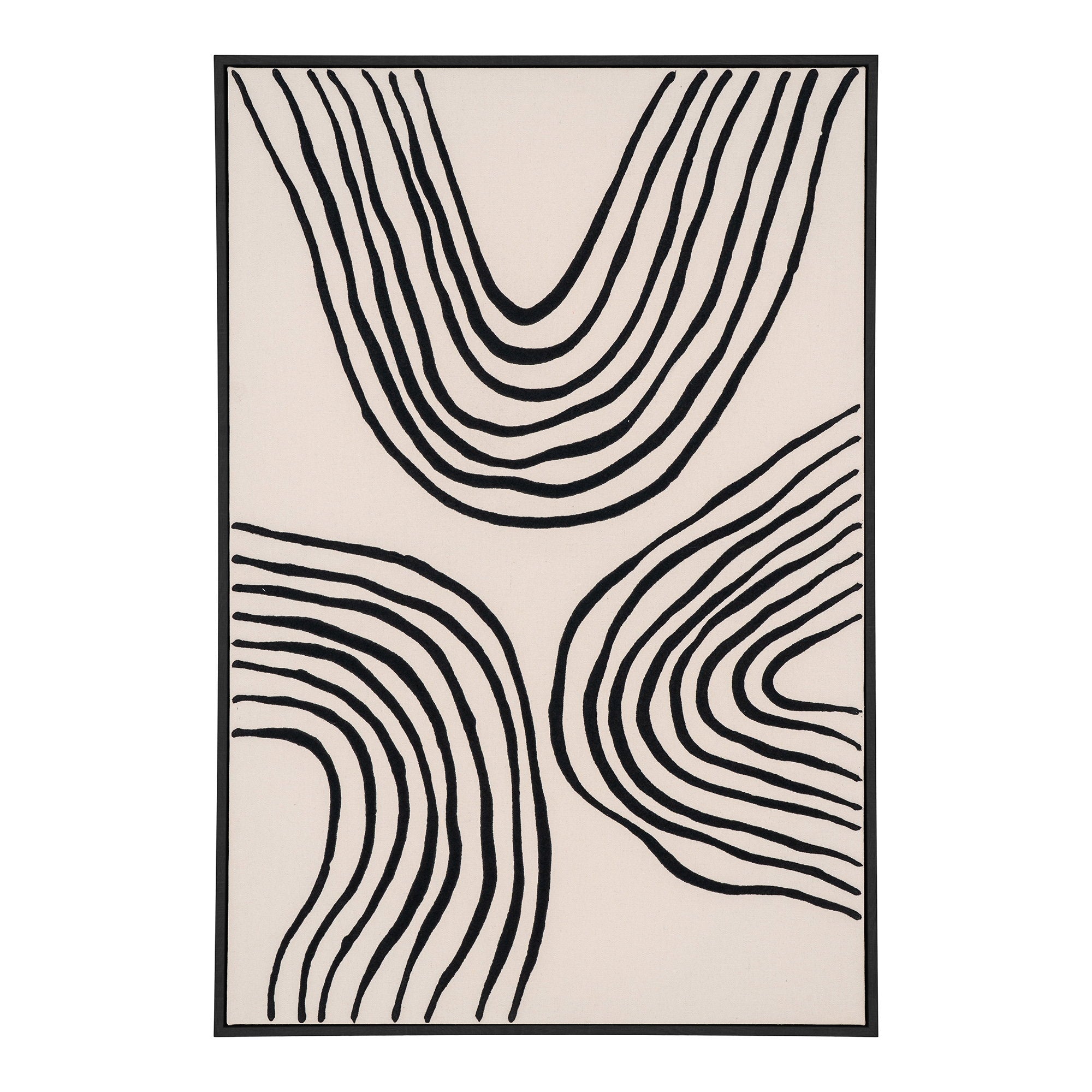 Lipari Leinwandbild - Leinwandbild, Leinwand, schwarz/beige, Nr.2 60x90 cm