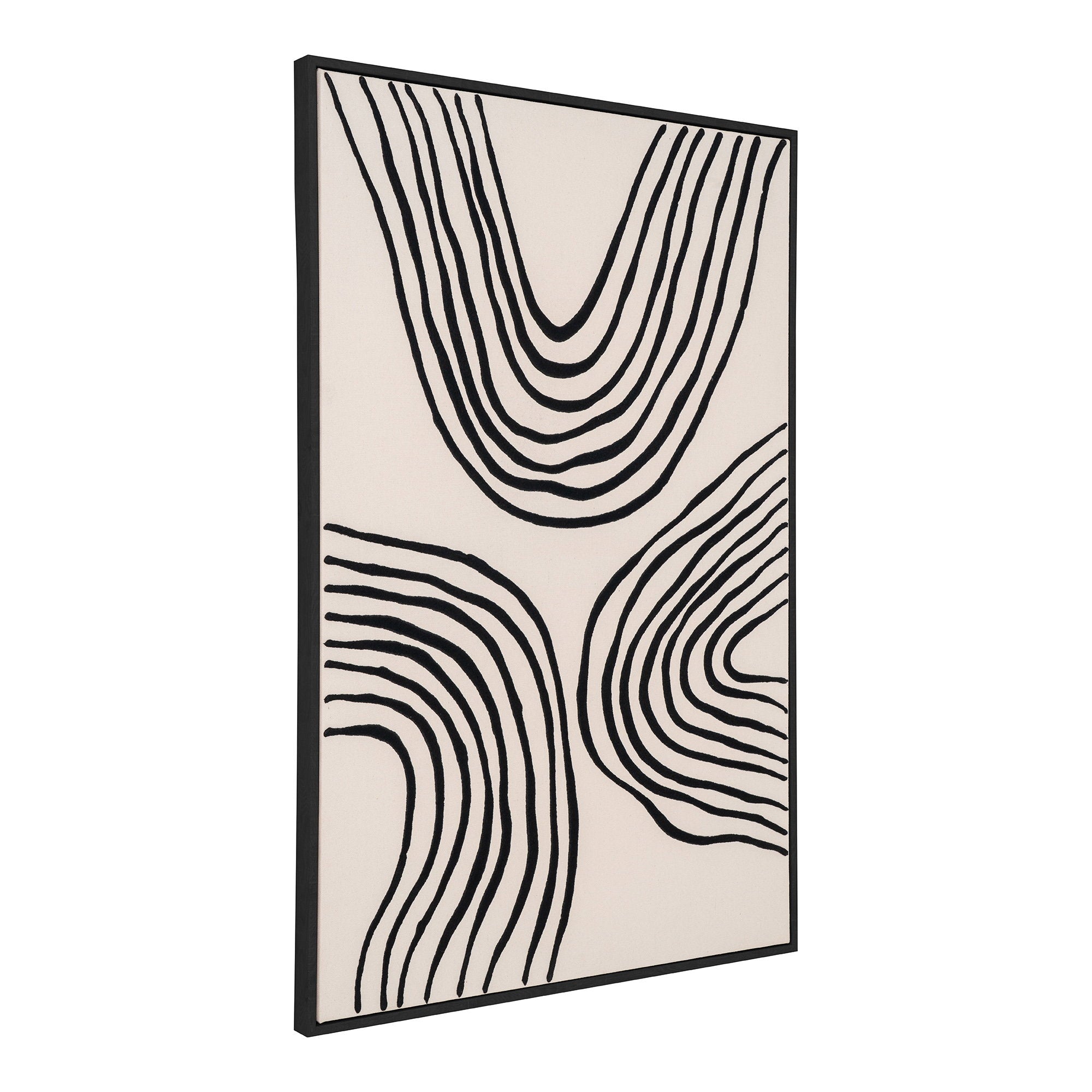 Lipari Leinwandbild - Leinwandbild, Leinwand, schwarz/beige, Nr.2 60x90 cm