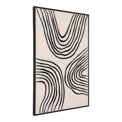 Lipari Leinwandbild - Leinwandbild, Leinwand, schwarz/beige, Nr.2 60x90 cm