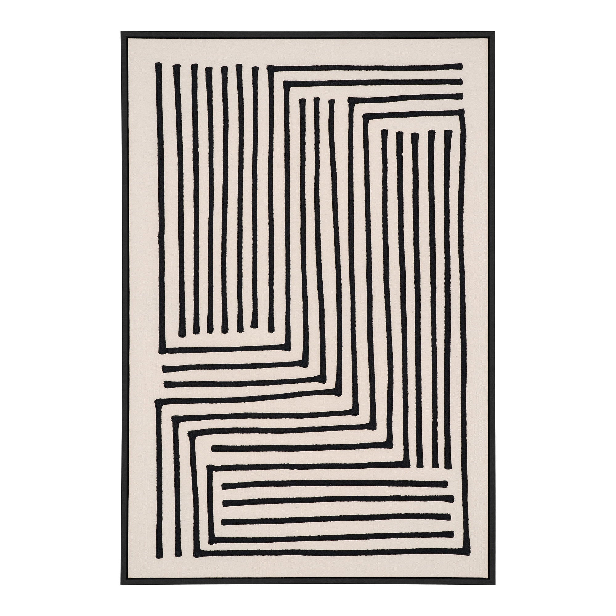 Lipari Leinwandbild - Leinwandbild, Leinwand, schwarz/beige, Nr.3 60x90 cm
