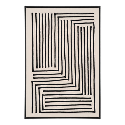 Lipari Leinwandbild - Leinwandbild, Leinwand, schwarz/beige, Nr.3 60x90 cm