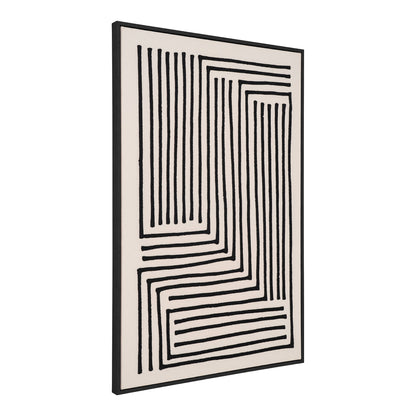 Lipari Leinwandbild - Leinwandbild, Leinwand, schwarz/beige, Nr.3 60x90 cm