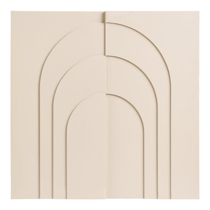 Ina Wall Decoration - Relief wall decoration, beige 60x60 cm