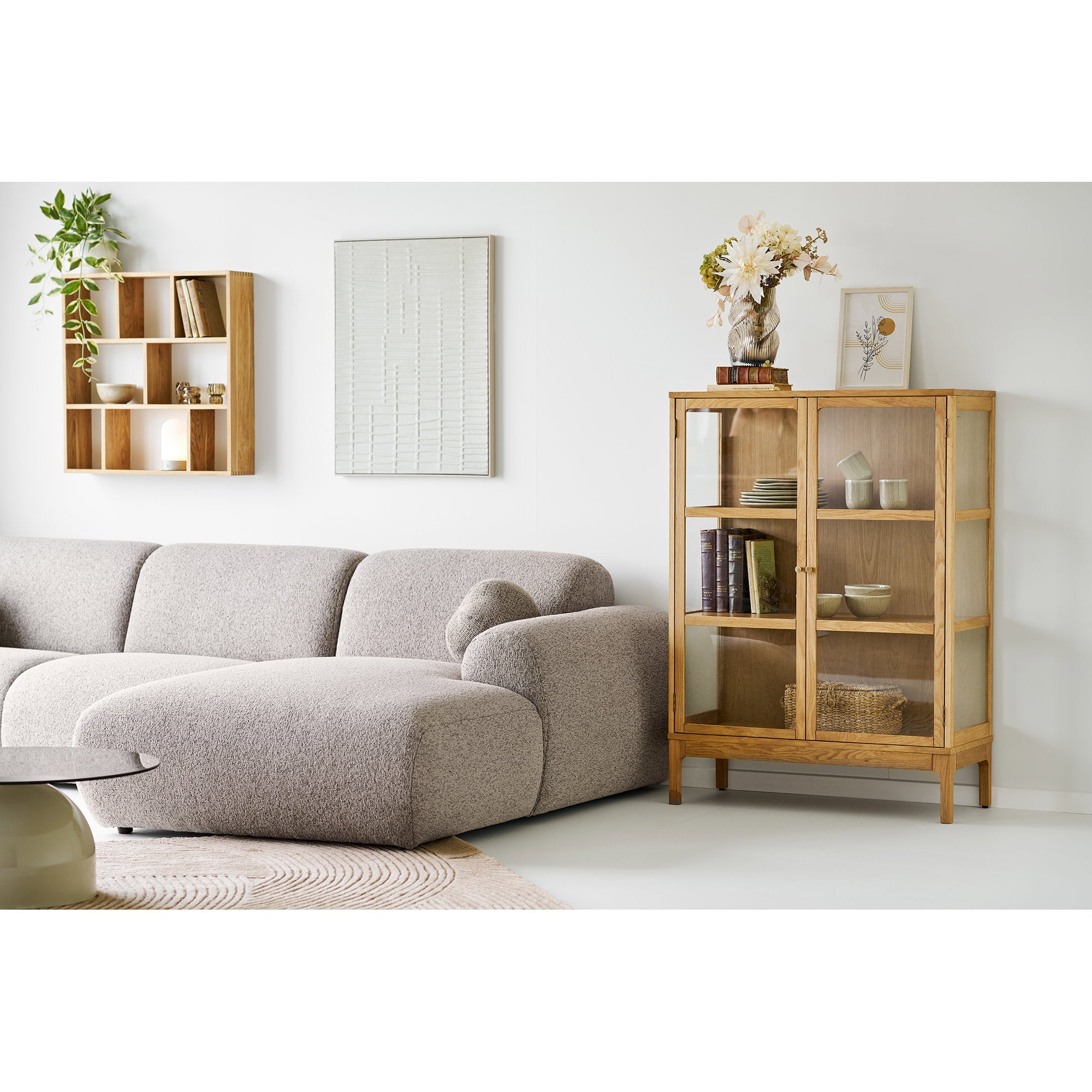 Ena Wanddekoration – Relief-Wanddekoration, beige 60x80 cm