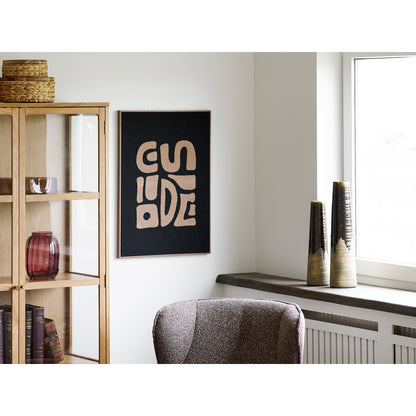 Tine Tufted Wanddekoration - Getuftete Wanddekoration, beige/schwarz 50x70 cm
