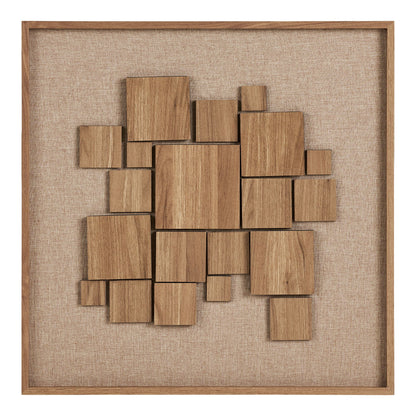 Gala Relief Wanddekoration - Relief-Wanddekoration, braun 60x60 cm