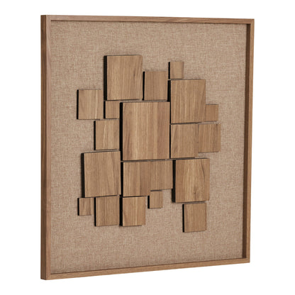 Gala Relief Wanddekoration - Relief-Wanddekoration, braun 60x60 cm