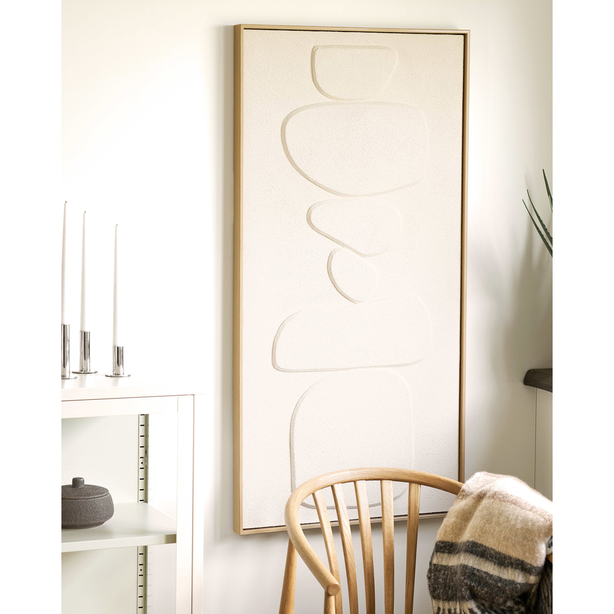 Victoria Relief Wanddekoration - Relief-Wanddekoration, beige, Nr. 1 60x120 cm