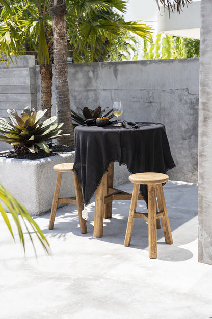The Linen Tablecloth - Black - 150x200