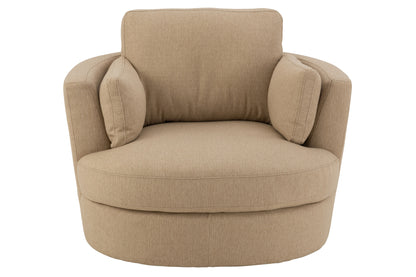 Chair Swivel Wood/Textile Beige