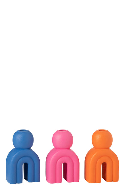 Kerzenhalter, modernes Zementmischung-Sortiment, 3er-Pack