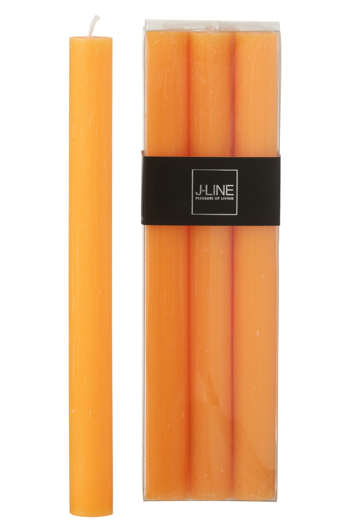 Box Of 6 Table Candle Light Orange 9H