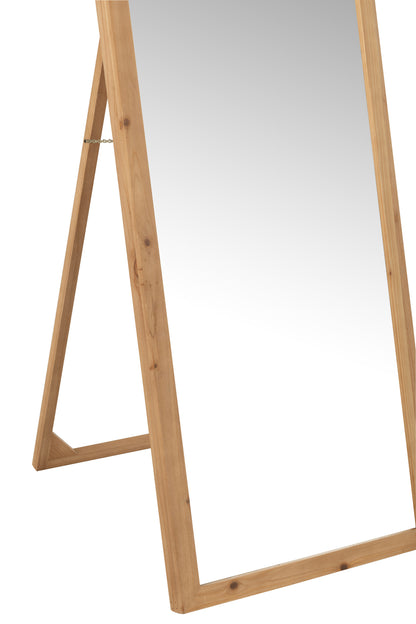 Mirror With Feet Mirror/Fir Wood Natural