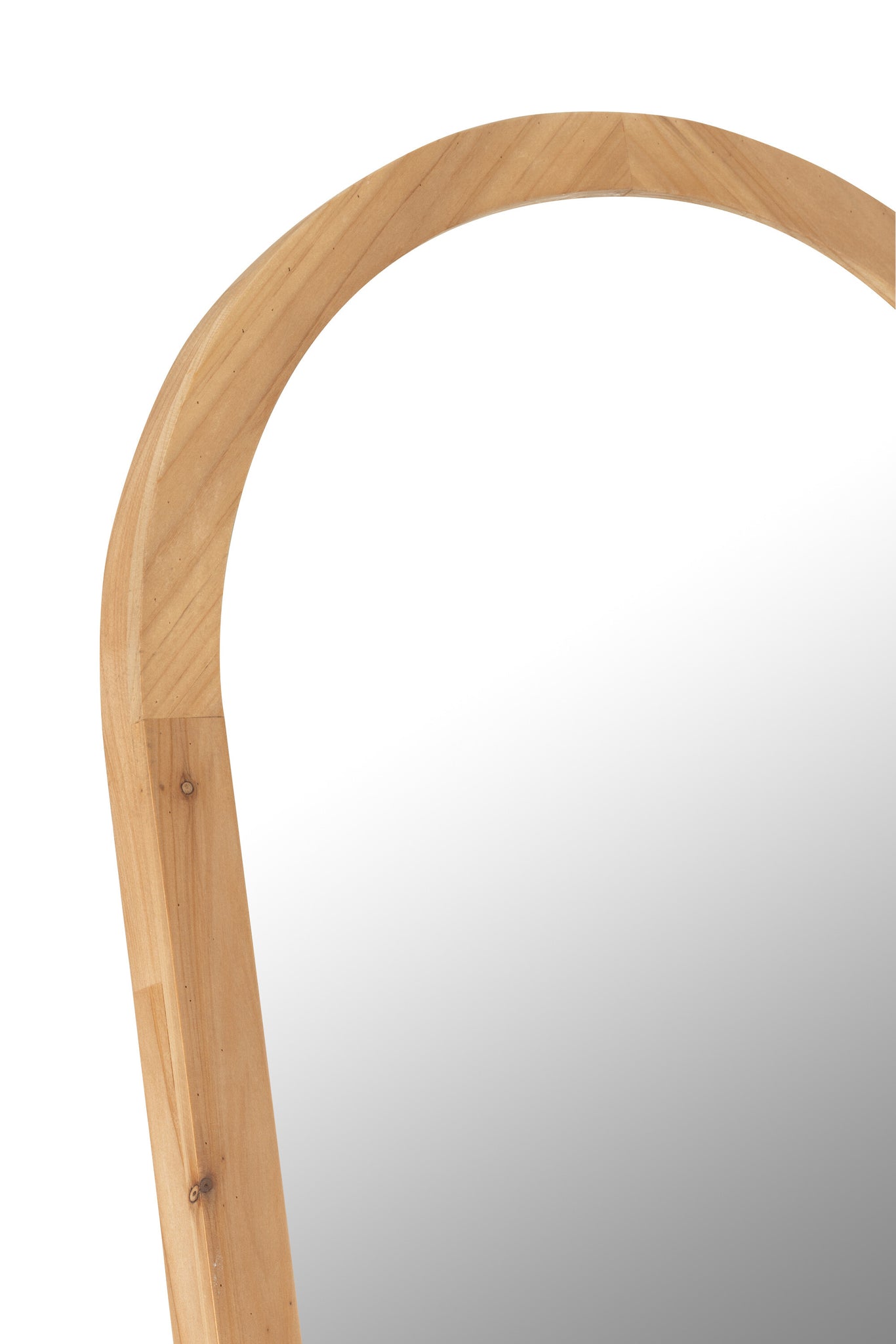 Mirror With Feet Mirror/Fir Wood Natural