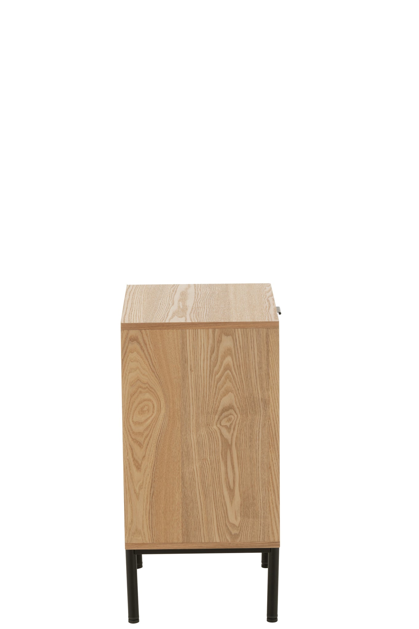 Night Table Square Mdf/Metal Natural/Black