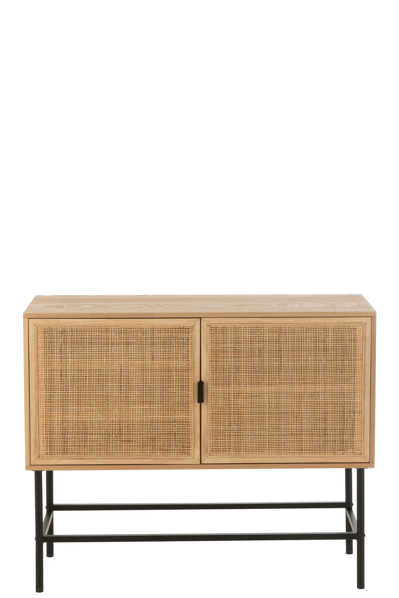 Vierkante Kast Metaal Zwart Naturel Small | Living and Goods