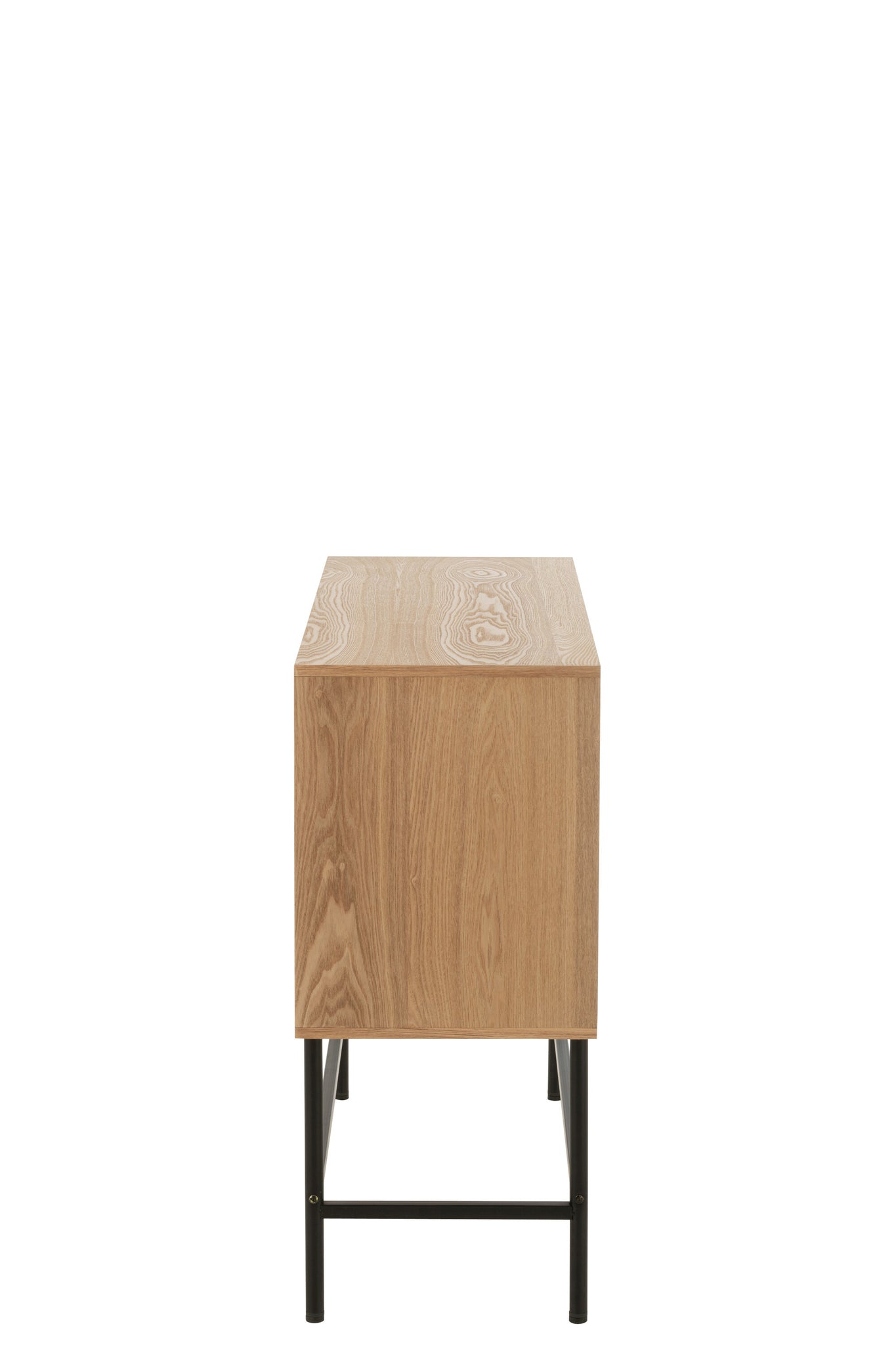 Cabinet Square Mdf/Metal Natural/Black Small