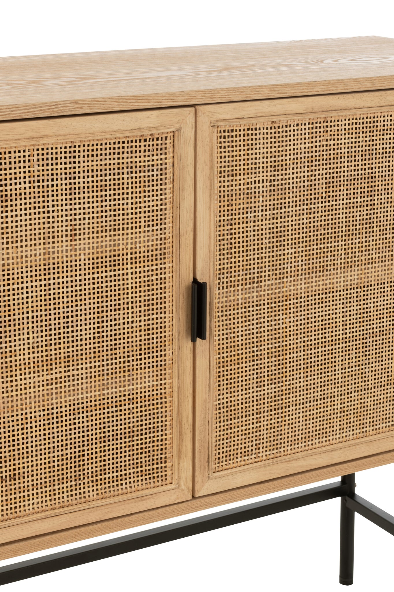 Vierkante Kast Metaal Zwart Naturel Small | Living and Goods