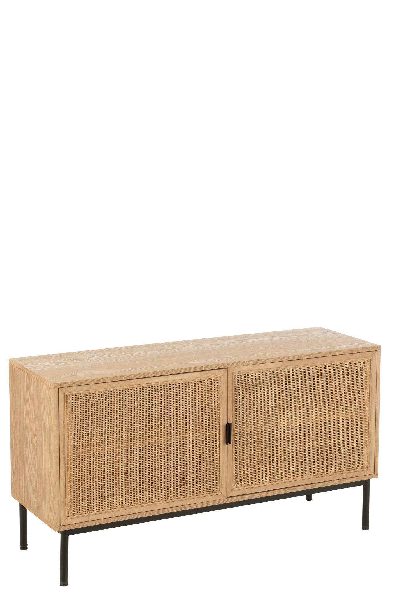 Cabinet Square Mdf/Metal Natural/Black Large