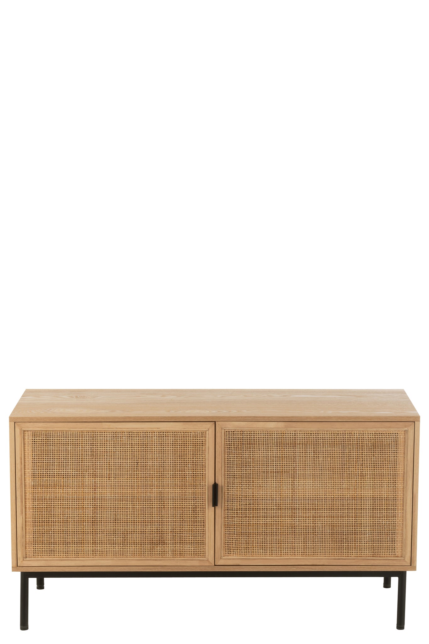 Cabinet Square Mdf/Metal Natural/Black Large